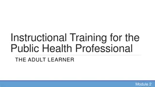 Adult Learners in Public Health Training