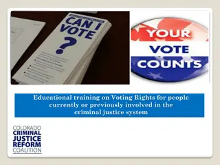 Educational Training on Voting Rights for Individuals with Criminal Justice Backgrounds