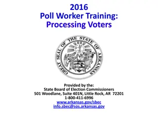 Poll Worker Training Guidelines for Voter Processing