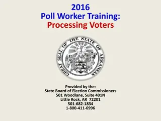 Poll Worker Training: Processing Voters Guidelines