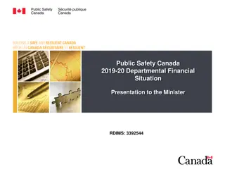 Public Safety Canada 2019-20 Financial Situation Presentation