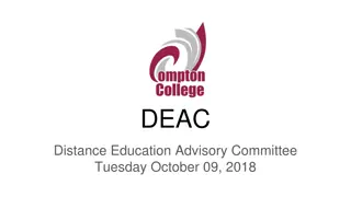 DEAC Distance Education Advisory Committee Updates