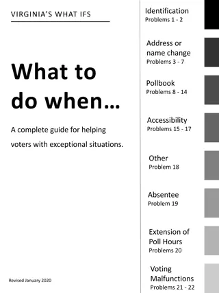 Voter Assistance Guide for Common Election Problems in Virginia