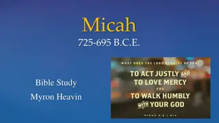 Micah - Overview of a Biblical Prophet