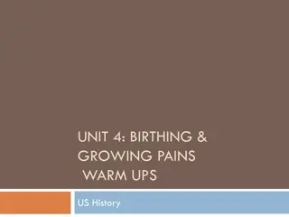 American History Warm-Ups: Precedents, Wars, and Presidential Eras