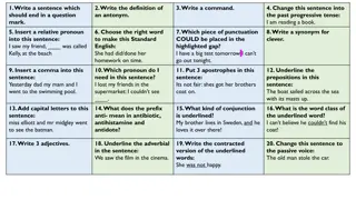 Language and Grammar Test Questions