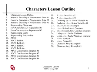 Understanding Numeric and Character Encoding in Programming