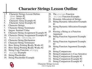 Character Strings in C Programming