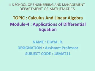 Applications of Differential Equations in Engineering and Mathematics