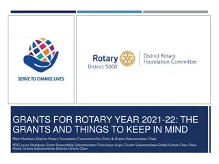 Rotary Year 2021-22: Grants Overview and Decisions