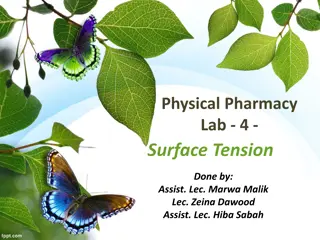 Surface Tension in Physical Pharmacy Lab