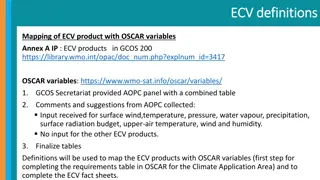 Mapping of ECV Products with OSCAR Variables for Climate Applications