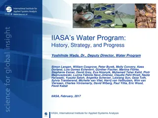 IIASA's Water Program: History, Strategy, and Progress