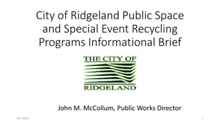 Ridgeland Public Recycling Programs Overview