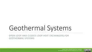 Geothermal Systems and Heat Exchangers