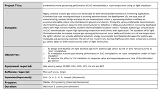 Enhanced Acetone Gas Sensing with UV Light