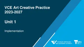 Creative Practice in VCE Art: Research, Experimentation, and Development