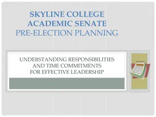 Effective Leadership in Skyline College Academic Senate Pre-Election Planning