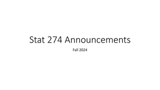 Exciting Updates for Stat.274 Announcements Fall 2024