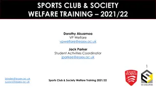 Club & Society Welfare Training 2021/22 - Guidelines for Welfare Officers