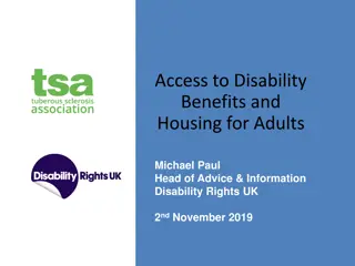 Access to Disability Benefits and Housing for Adults