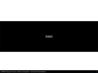 SIMD for High-Performance Software Development