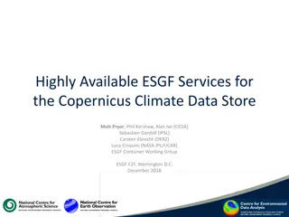 Highly Available ESGF Services for the Copernicus Climate Data Store