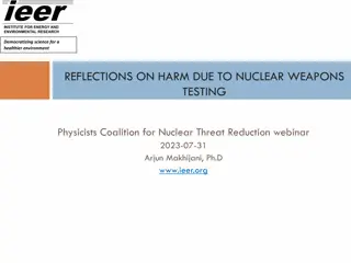 Democratizing Science for a Healthier Environment: Reflections on Nuclear Weapons Testing Harm