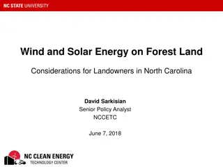 Wind and Solar Energy Considerations for Forest Land in North Carolina