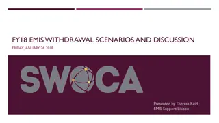 Understanding FY18 EMIS Withdrawal Scenarios and Best Practices