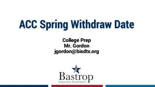 Important Information Regarding ACC Spring Withdrawal Date