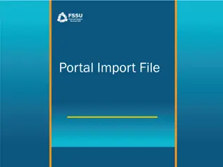 Portal Import File and Manual COA Import Guide