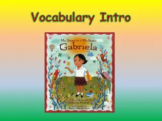 Vocabulary Introduction and Examples