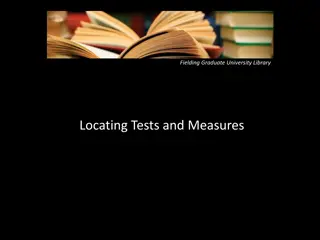 Fielding Graduate University Library - Resources for Locating Tests and Measures