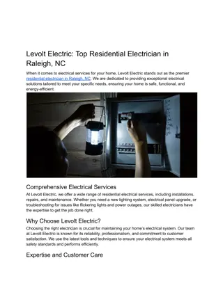 Levolt Electric:Top Residential Electrician in Raleigh, NC