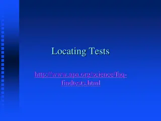 Guide to Locating and Selecting Psychological Tests