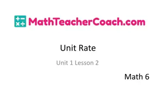 Unit Rates in Mathematics