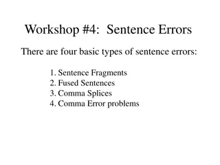 Understanding and Avoiding Sentence Errors