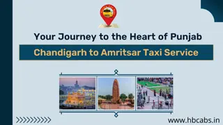 Chandigarh  to Amritsar Taxi Service with H&Bcab