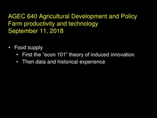 Agricultural Development and Productivity Choices