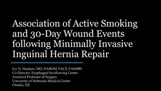 Study on Active Smoking and 30-Day Wound Events post Minimally Invasive Inguinal Hernia Repair