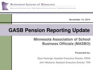 GASB Pension Reporting Update for Minnesota - November 14, 2014