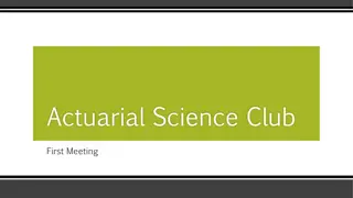 Actuarial Science Club First Meeting Overview