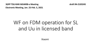 Discussion on FDM Operation and Frequency Separation in Licensed Bands