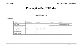 Preemption Methods for Ultra High Reliability in Multi-AP C-TDMA