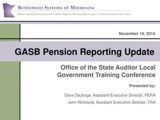 GASB Pension Reporting Update and Implementation Insights