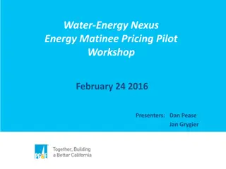 Water-Energy Nexus: Pilot Workshop Summary for Potential 2017 Program