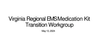 Virginia Regional EMS Medication Kit Transition Workgroup Meeting Summary