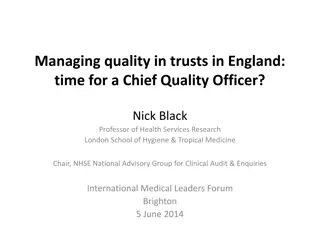 The Importance of a Chief Quality Officer in Healthcare Trusts