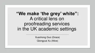 Unregulated Proofreading Services in UK Academic Settings